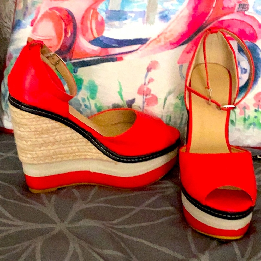 Sexy wedges high heel strap around the ankle